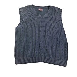 Roundtree Yorke Vest Men’s Navy Blue XXL Preppy 100% Cotton